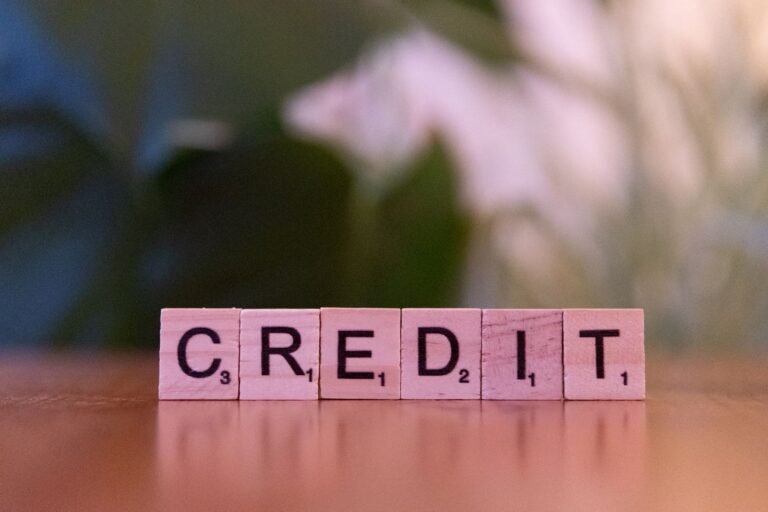 Credit Concept with Wooden Blocks