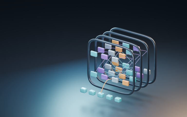 Futuristic 3D Geometric Abstract Art with Cubes