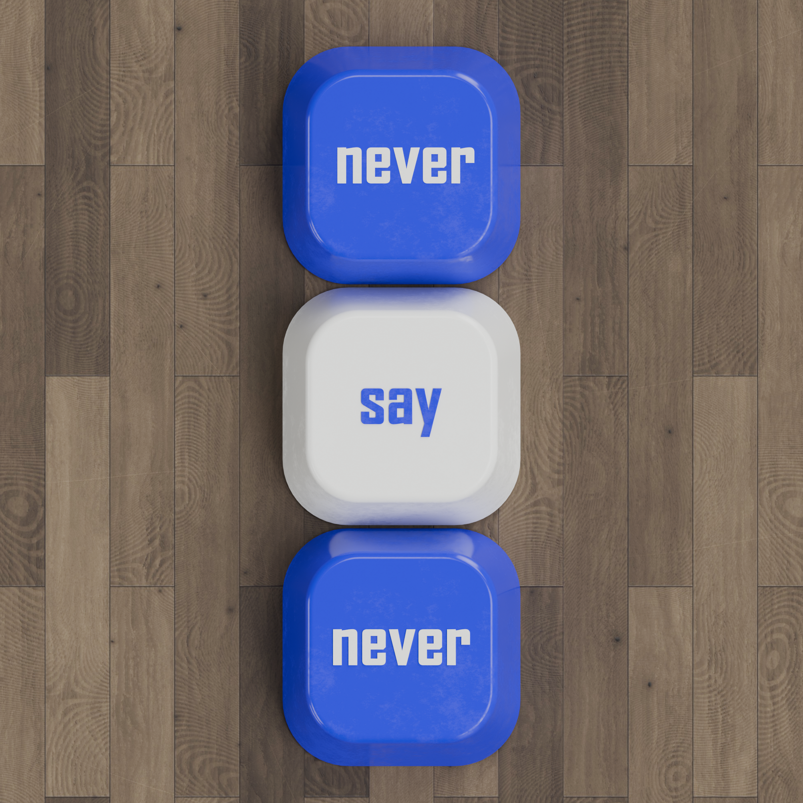 Inspirational Blue and White Keyboard Tiles