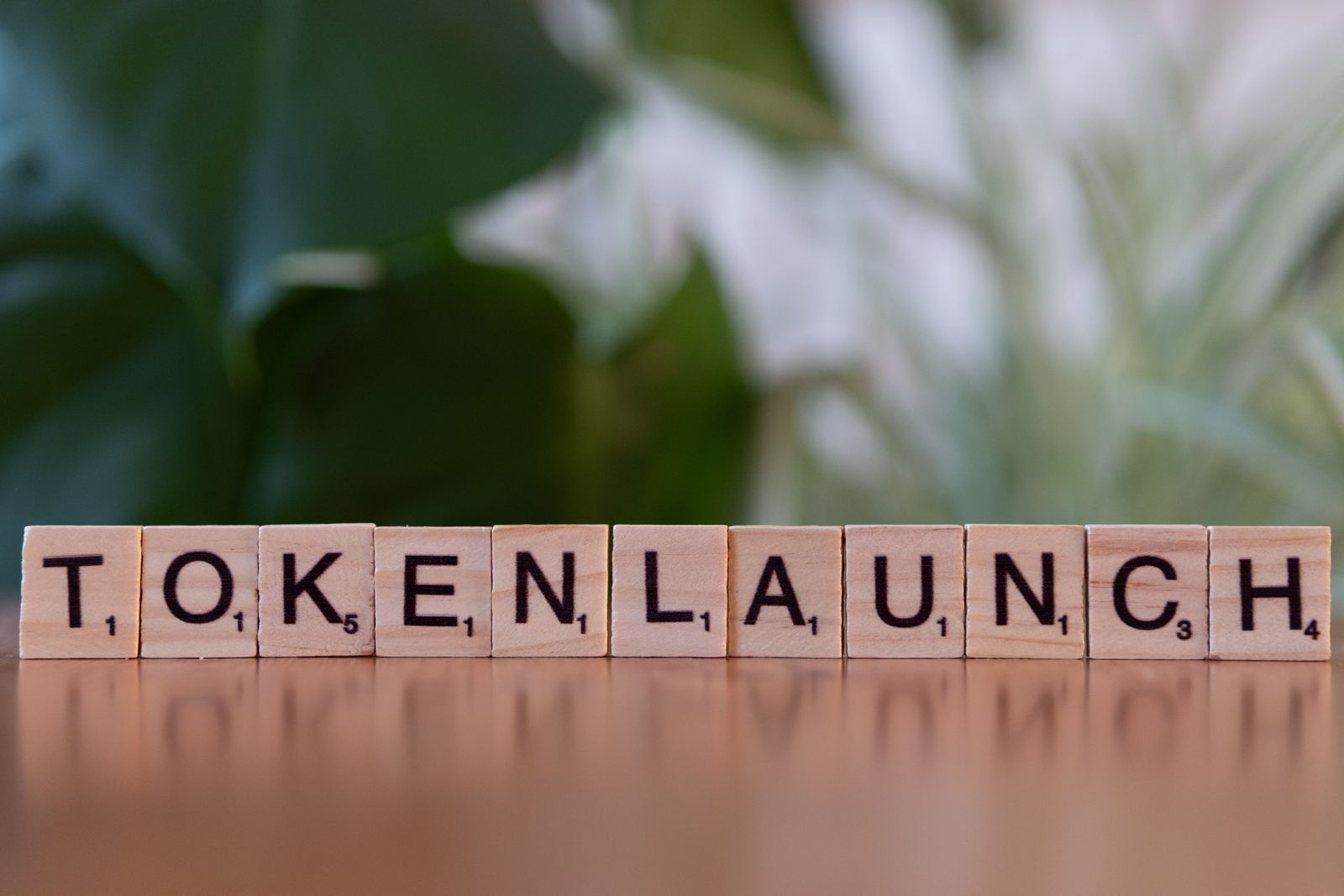 Token Launch Concept with Scrabble Letters